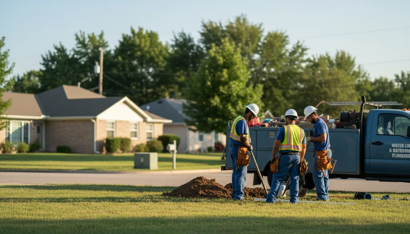 Residential water line and bathroom plumbing service in Miracle, KY
